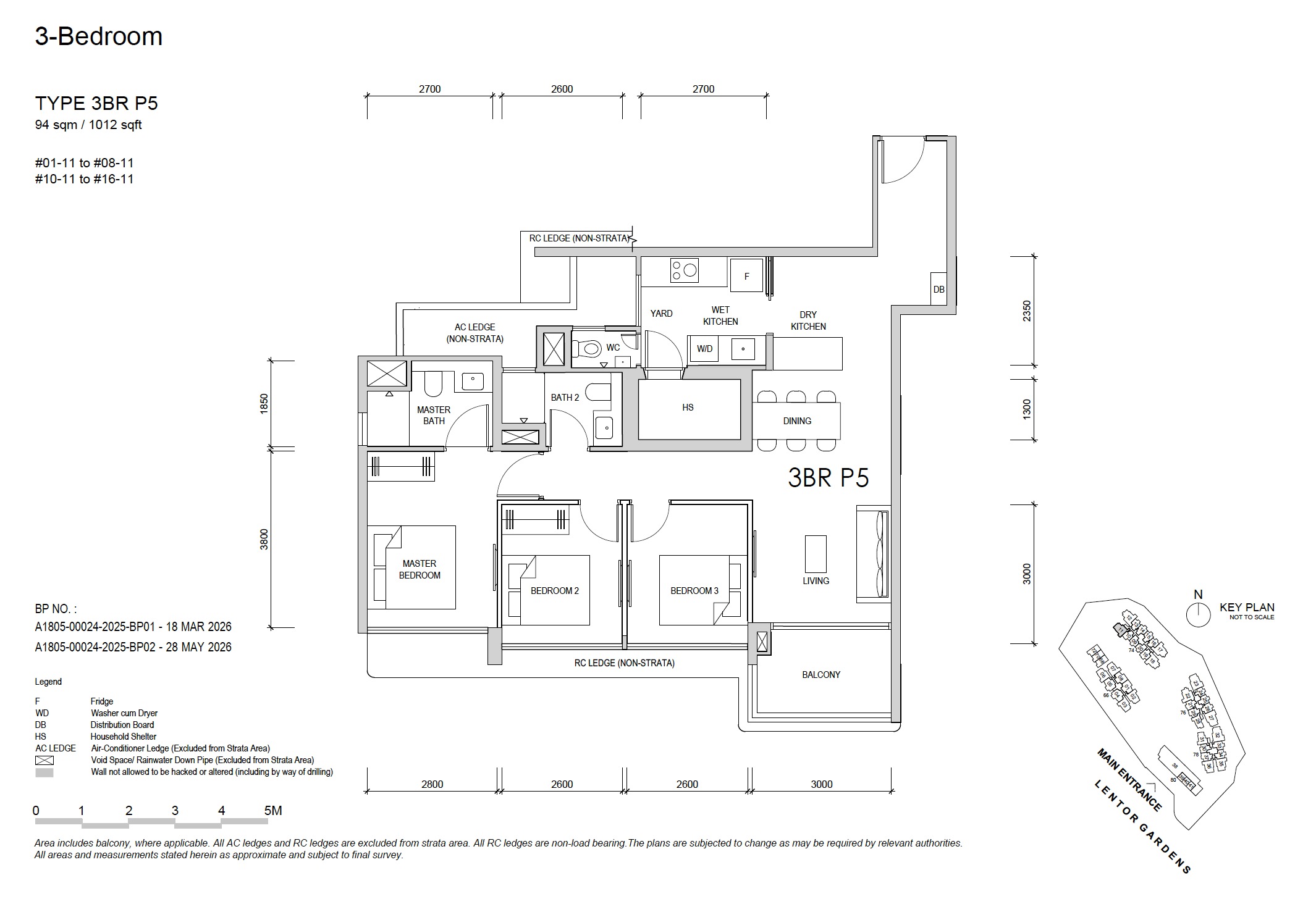 Lentor Gardens 3BR P5 Floor Plan