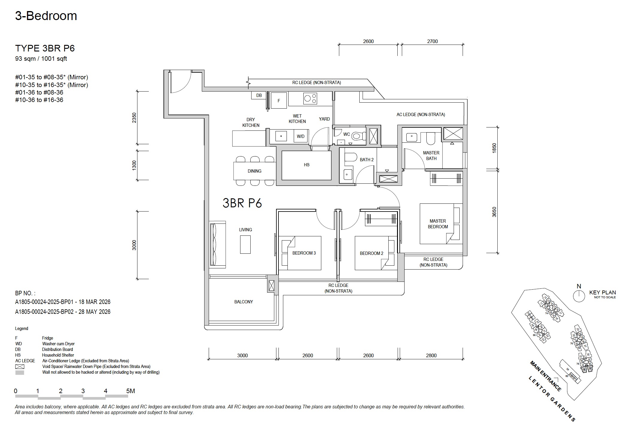 Lentor Gardens 3BR P6 Floor Plan