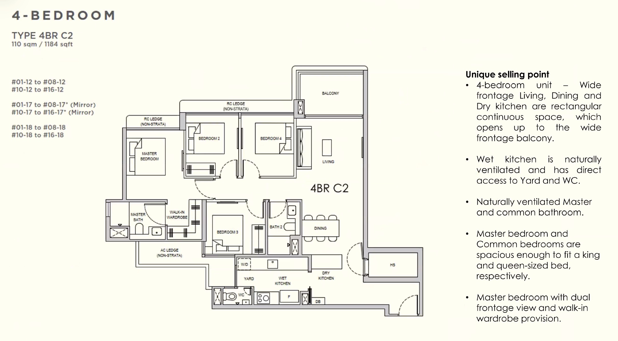 Lentor Gardens 4BR C2 Floor Plan