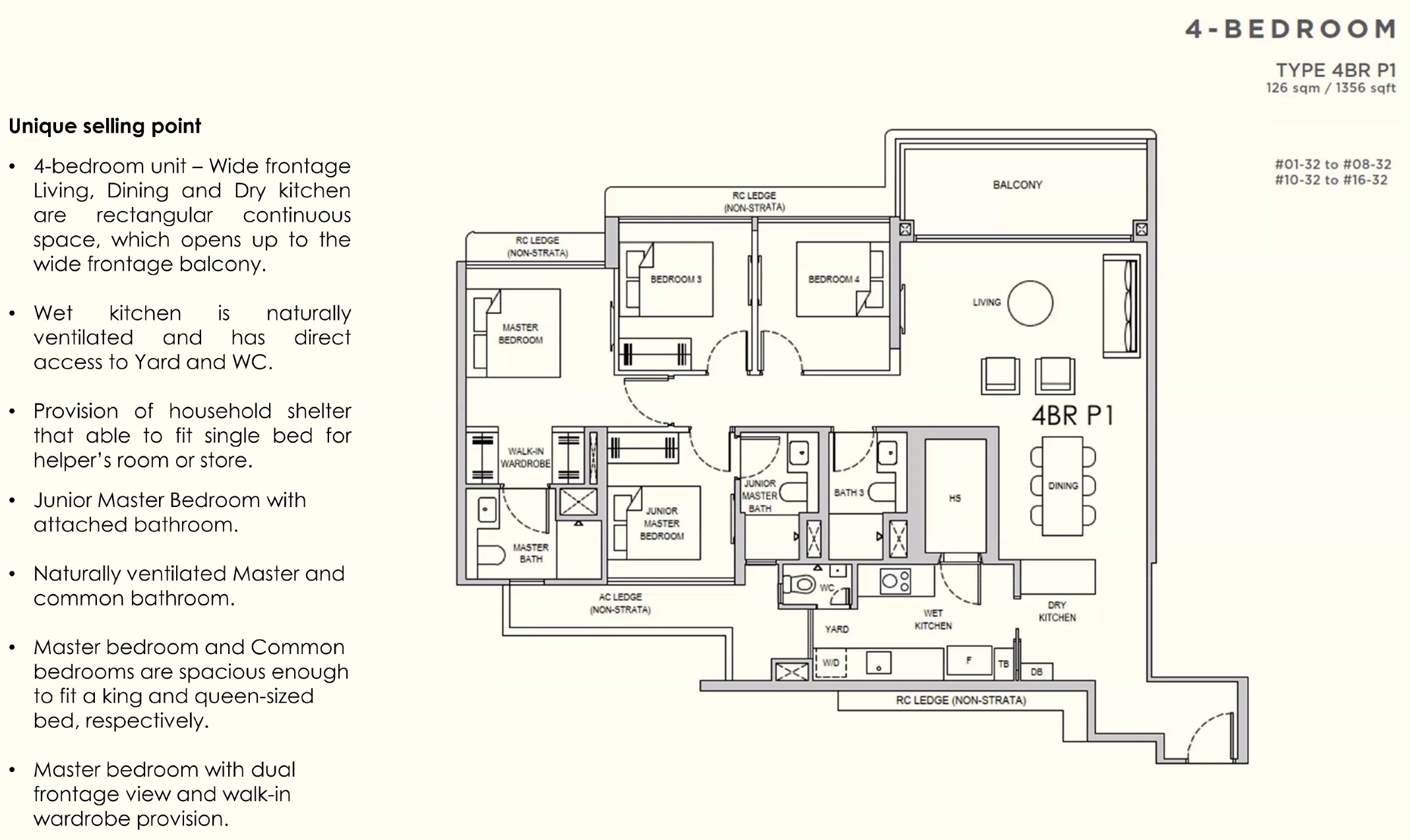 Lentor Gardens 4BR P1 Floor Plan