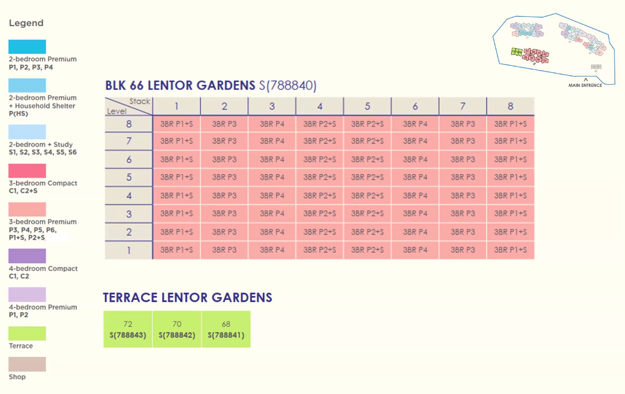 Lentor Gardens BLK 66 Diagrammatic Chart