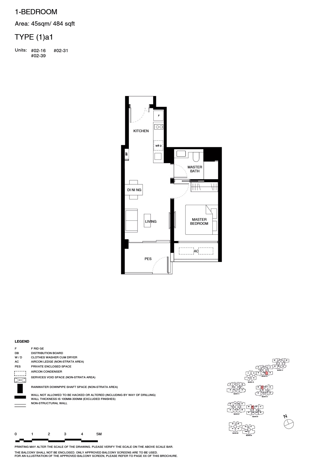 TGR – Floor Plan 1BR 1a1