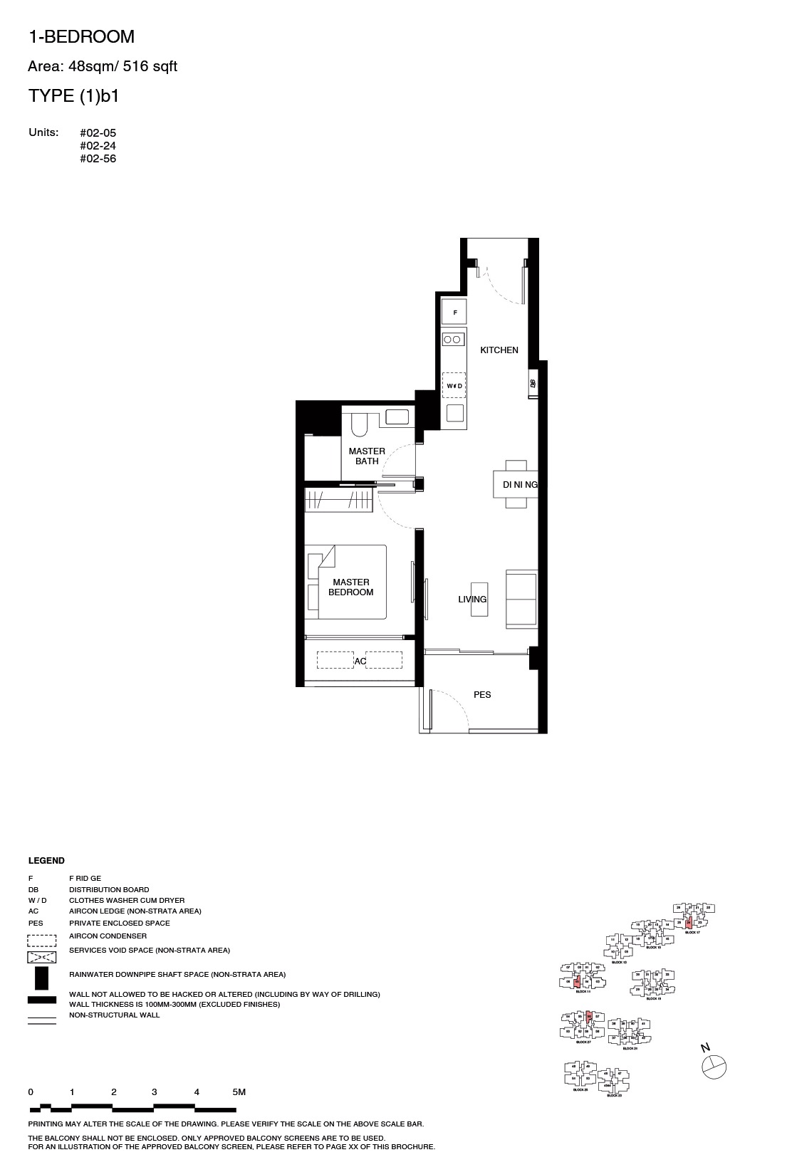 TGR – Floor Plan 1BR 1b1