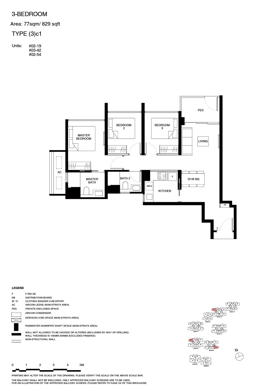 TGR – Floor Plan 3BR 3c1