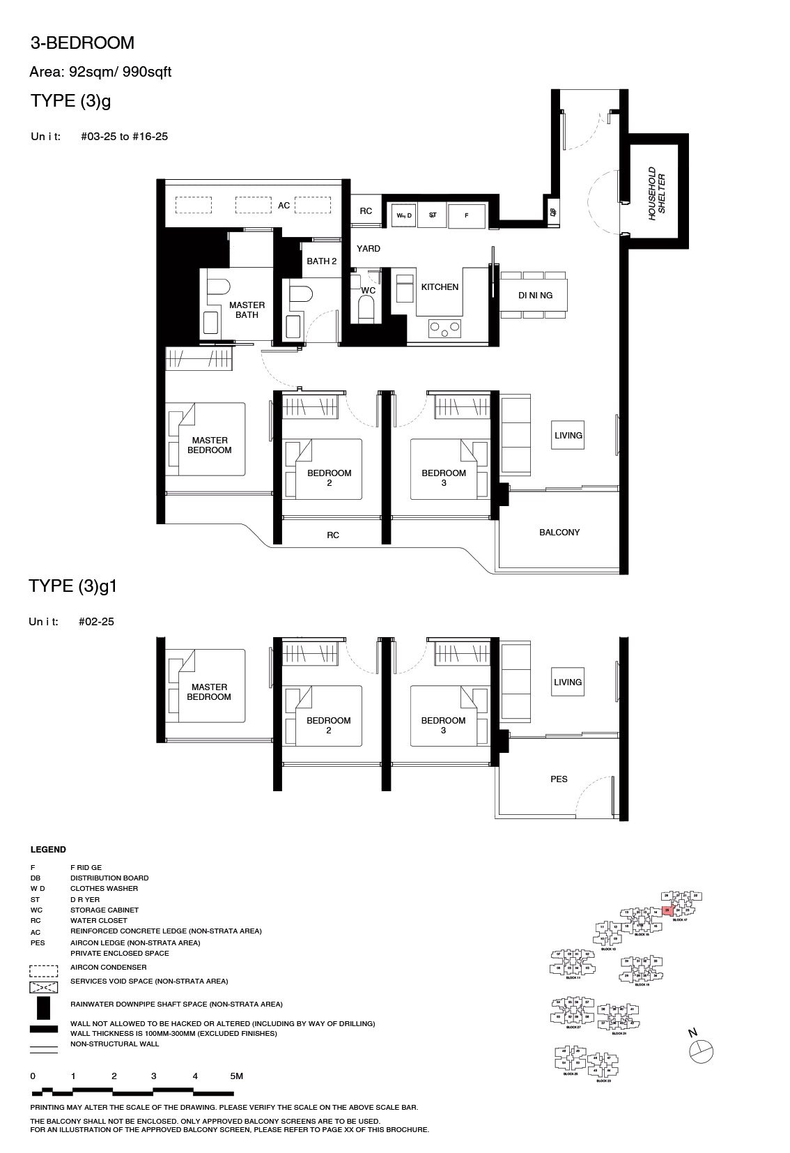 TGR – Floor Plan 3BR 3g