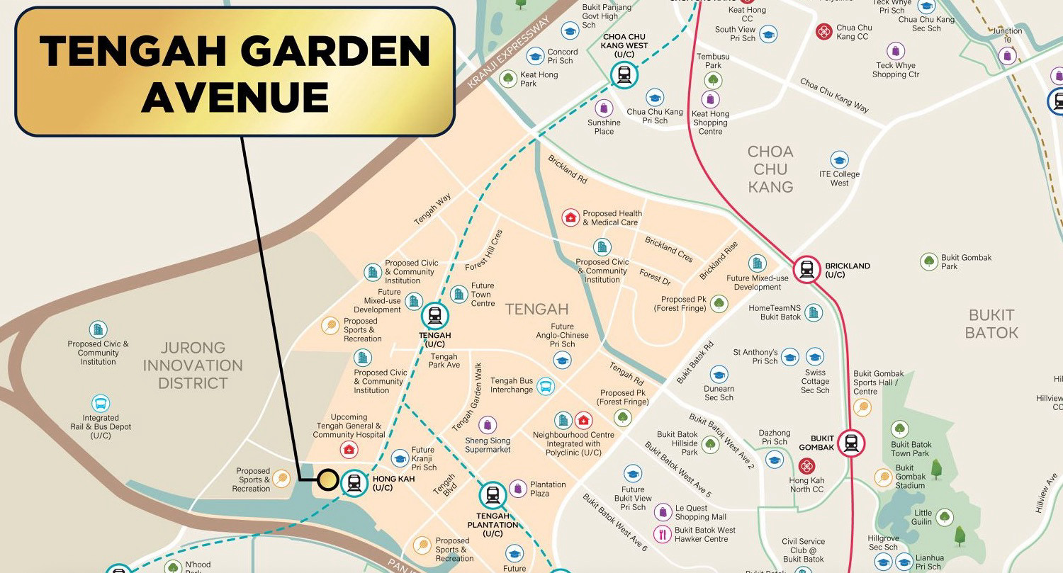 Tengah Garden Avenue Condo Location Map Hong Kah