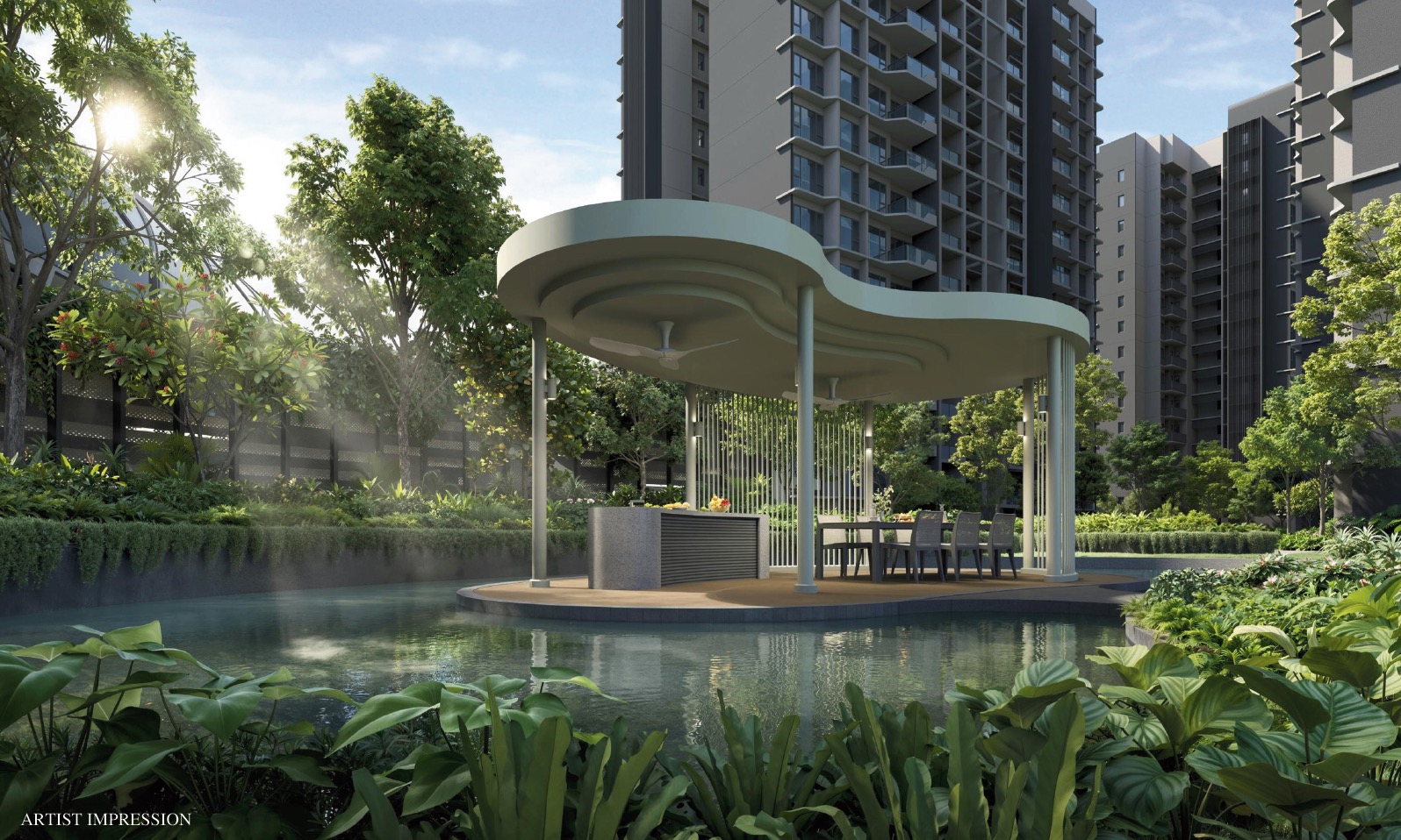 Tengah Garden Residences – Pond Water Pavilion