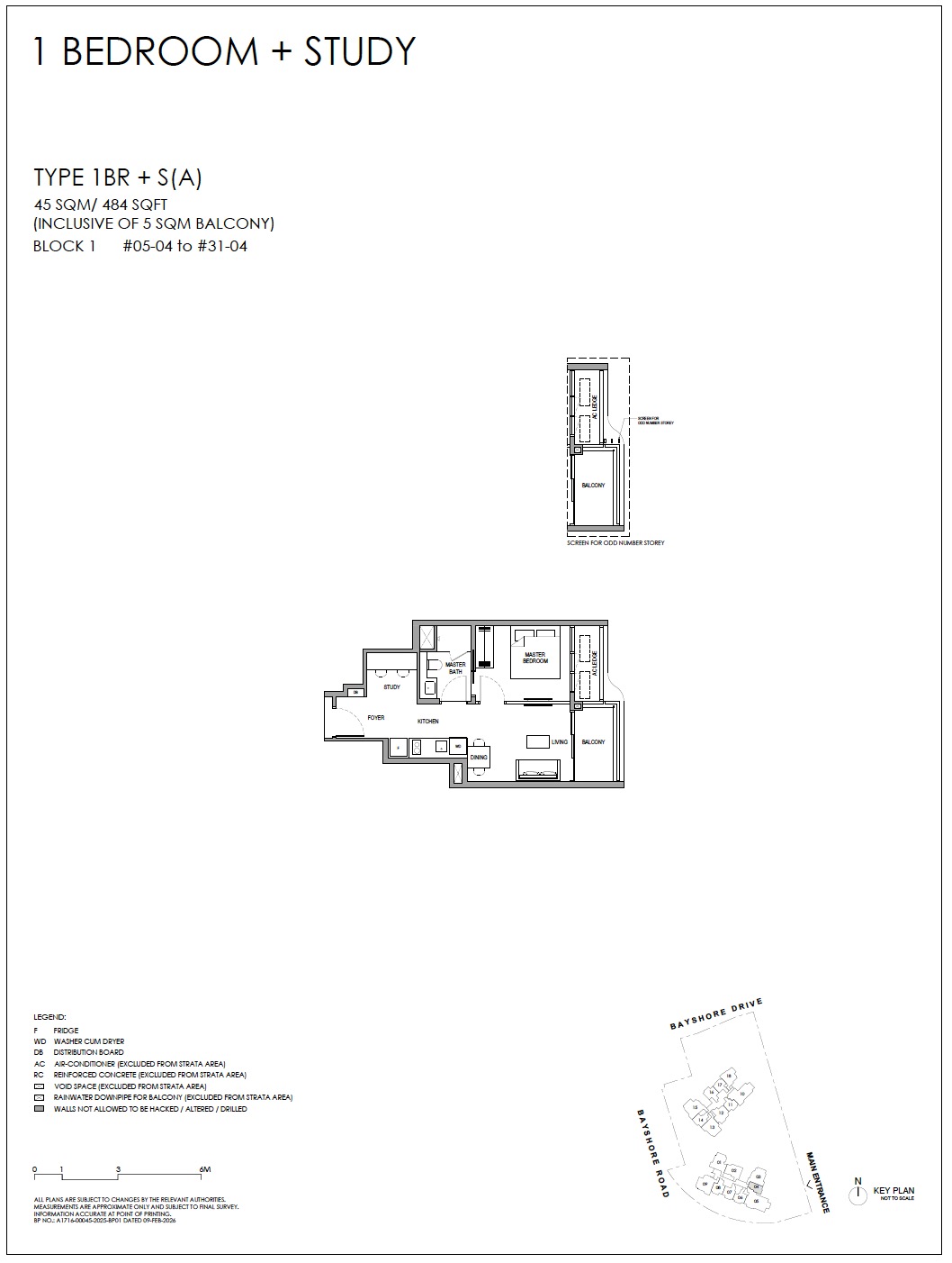 Vela Bay – Floor Plan 1+ Study