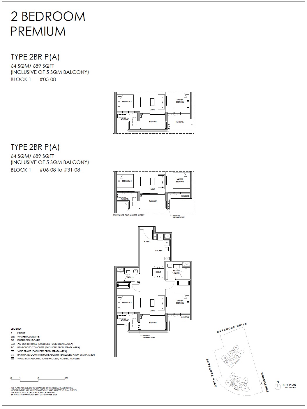 Vela Bay – Floor Plan 2BR Premium A