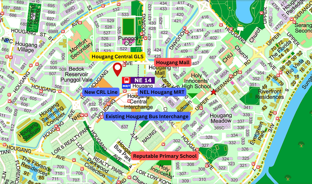 Hougang Central GLS Hougang Central New Launch Condo Location