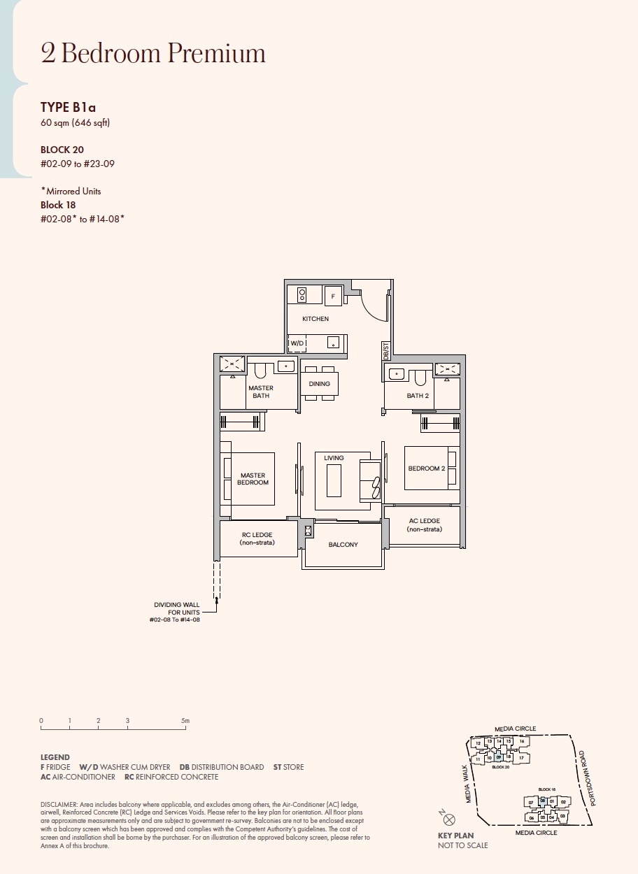 Hudson Place – 2BR B1 Premium Floor Plan