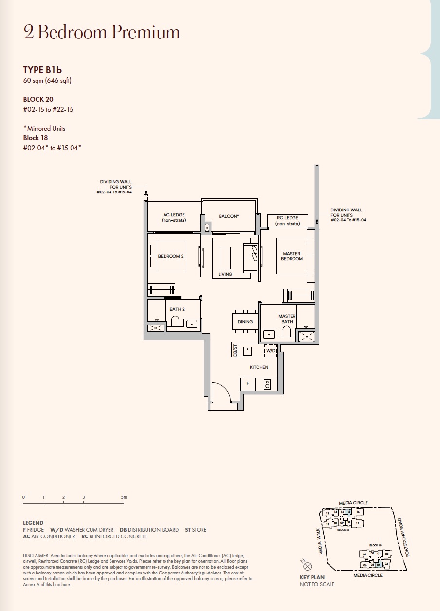 Hudson Place – 2BR B1b Premium Floor Plan