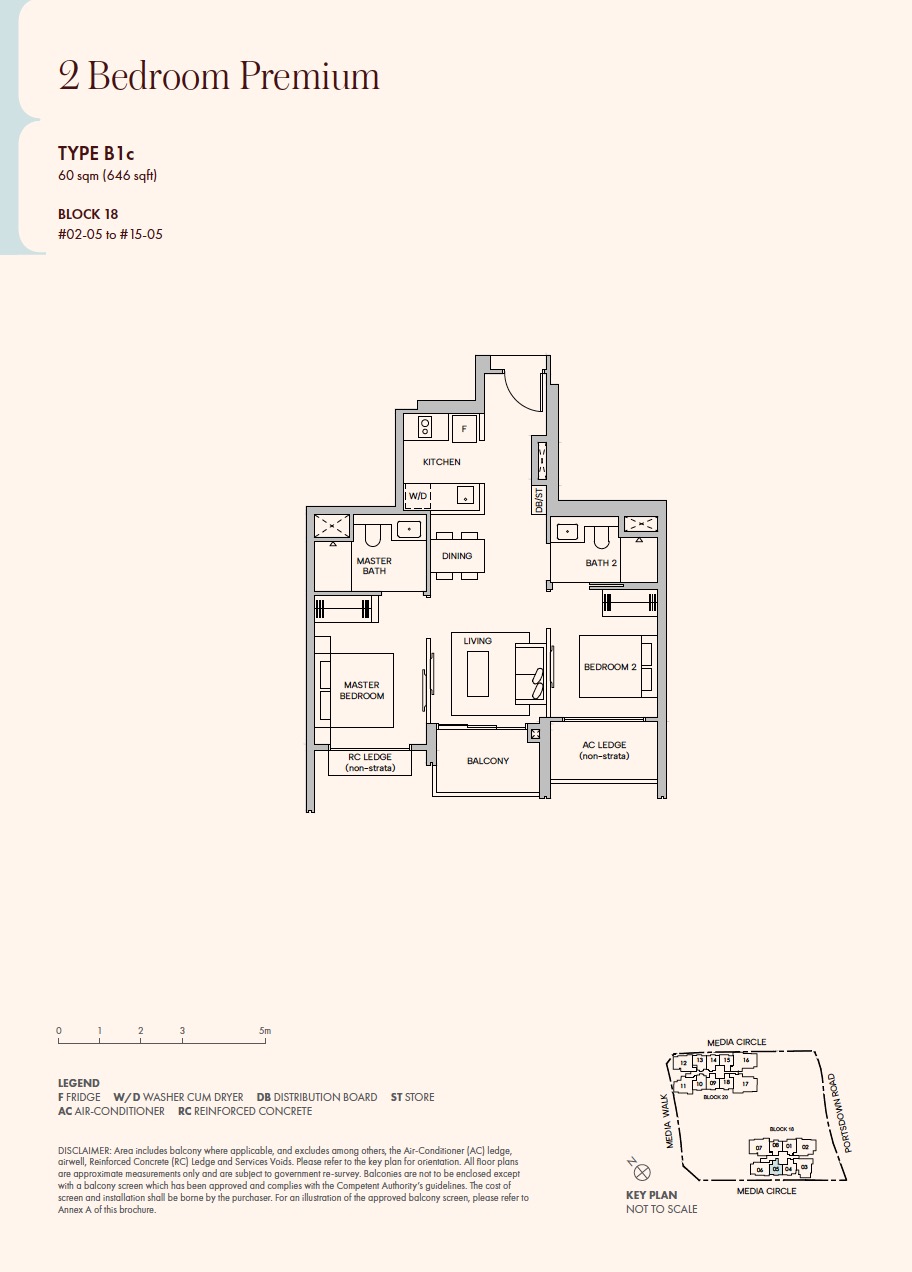Hudson Place – 2BR B1c Premium Floor Plan