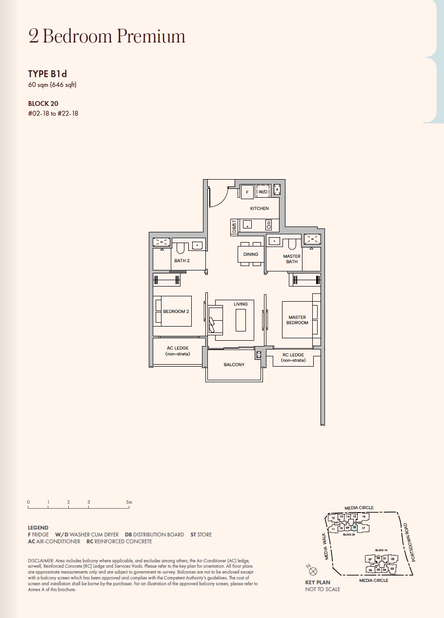 Hudson Place – 2BR B1d Premium Floor Plan