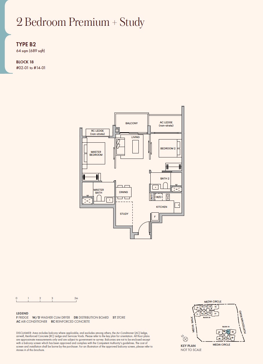 Hudson Place – 2BR B2 Premium Floor Plan