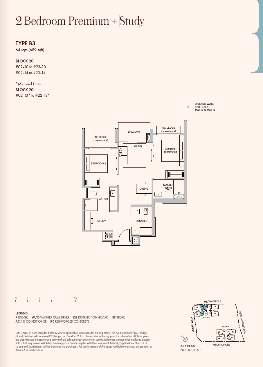 Hudson Place – 2BR B3 Premium Floor Plan