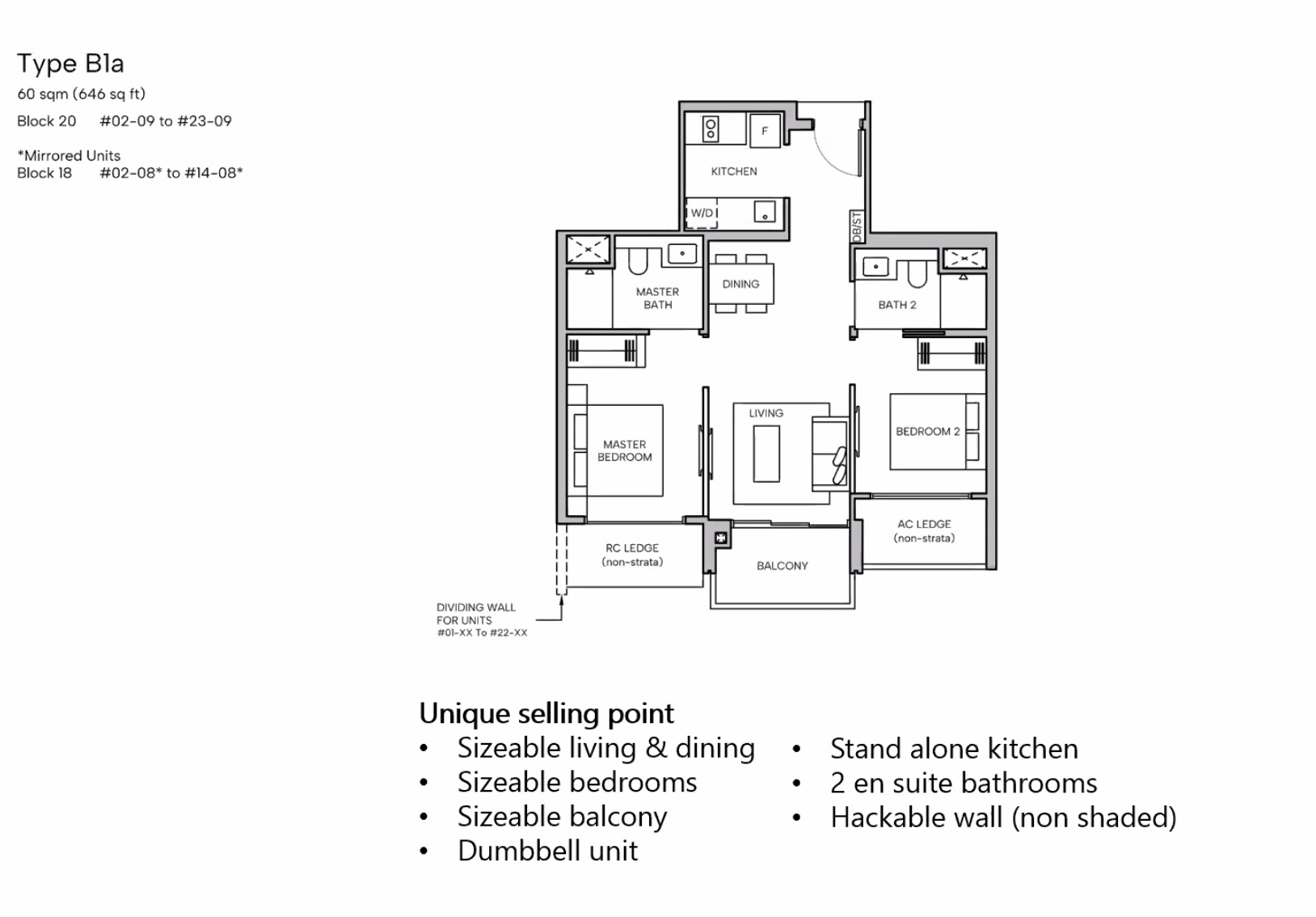 Hudson Place Floor Plan 2BR