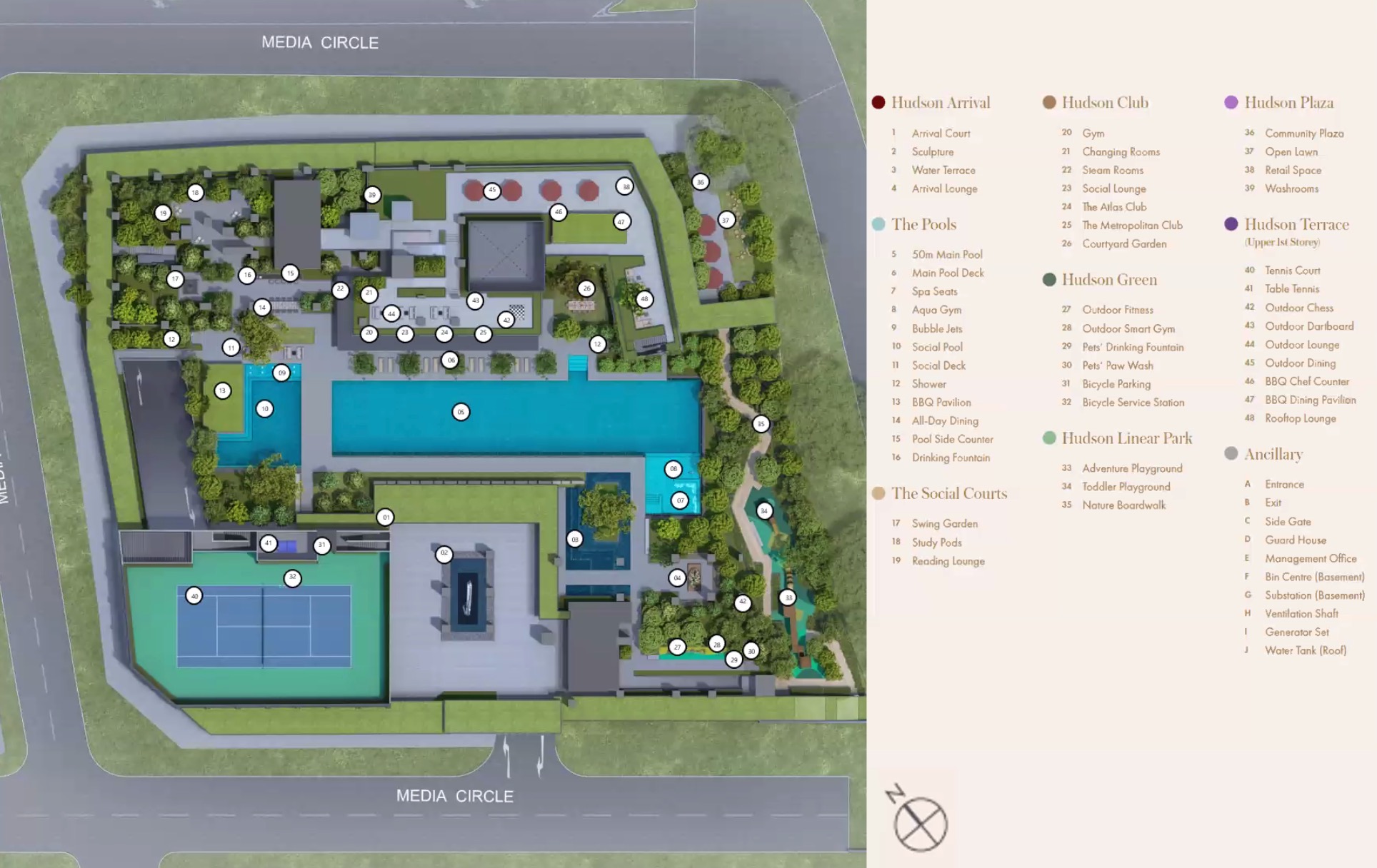 Hudson Place – Site Plan (Facilities)