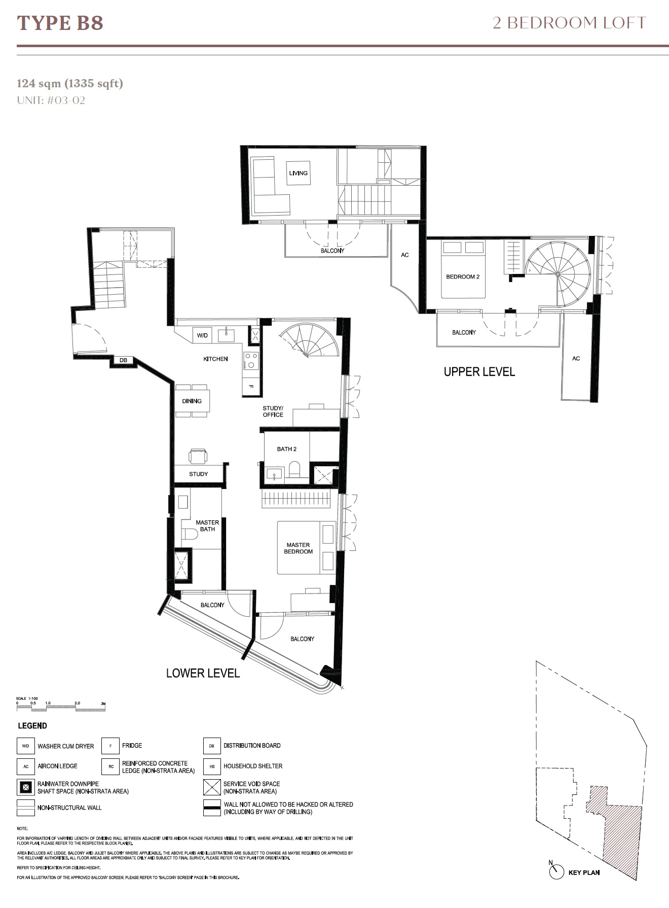 Duet Emily – 2BR B8 Floor Plan
