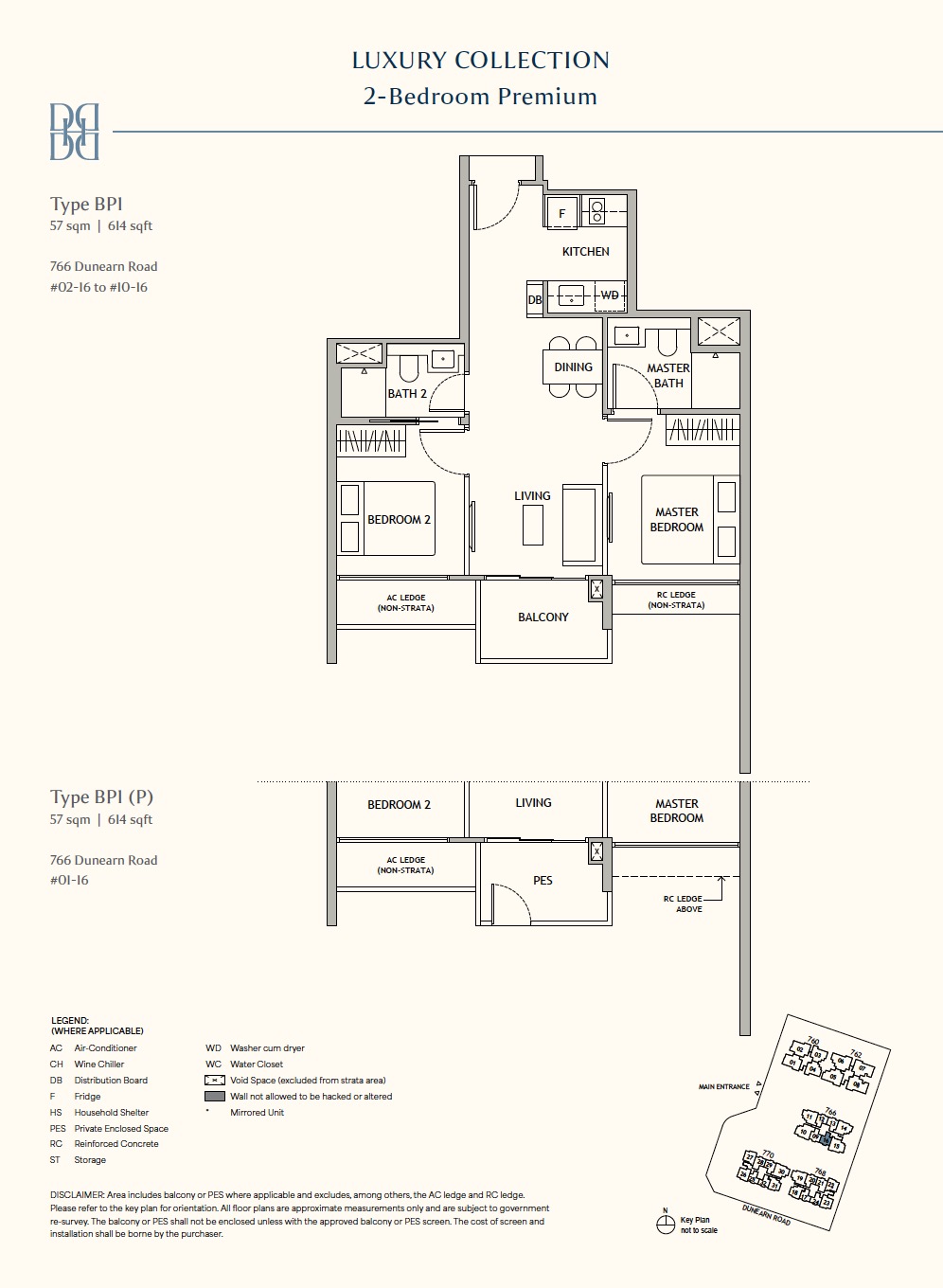Dunearn House – 2BR BP1 Floor Plan