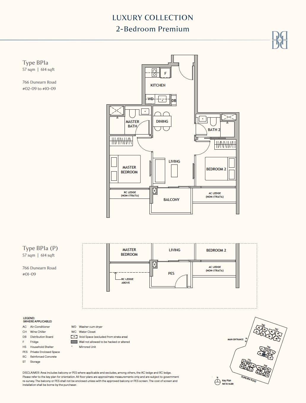 Dunearn House – 2BR BP1a Floor Plan