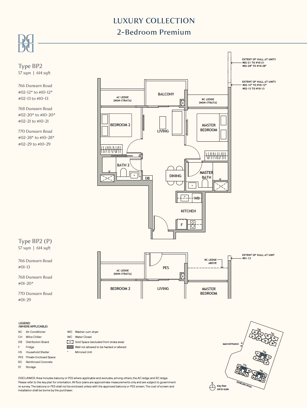 Dunearn House – 2BR BP2 Floor Plan