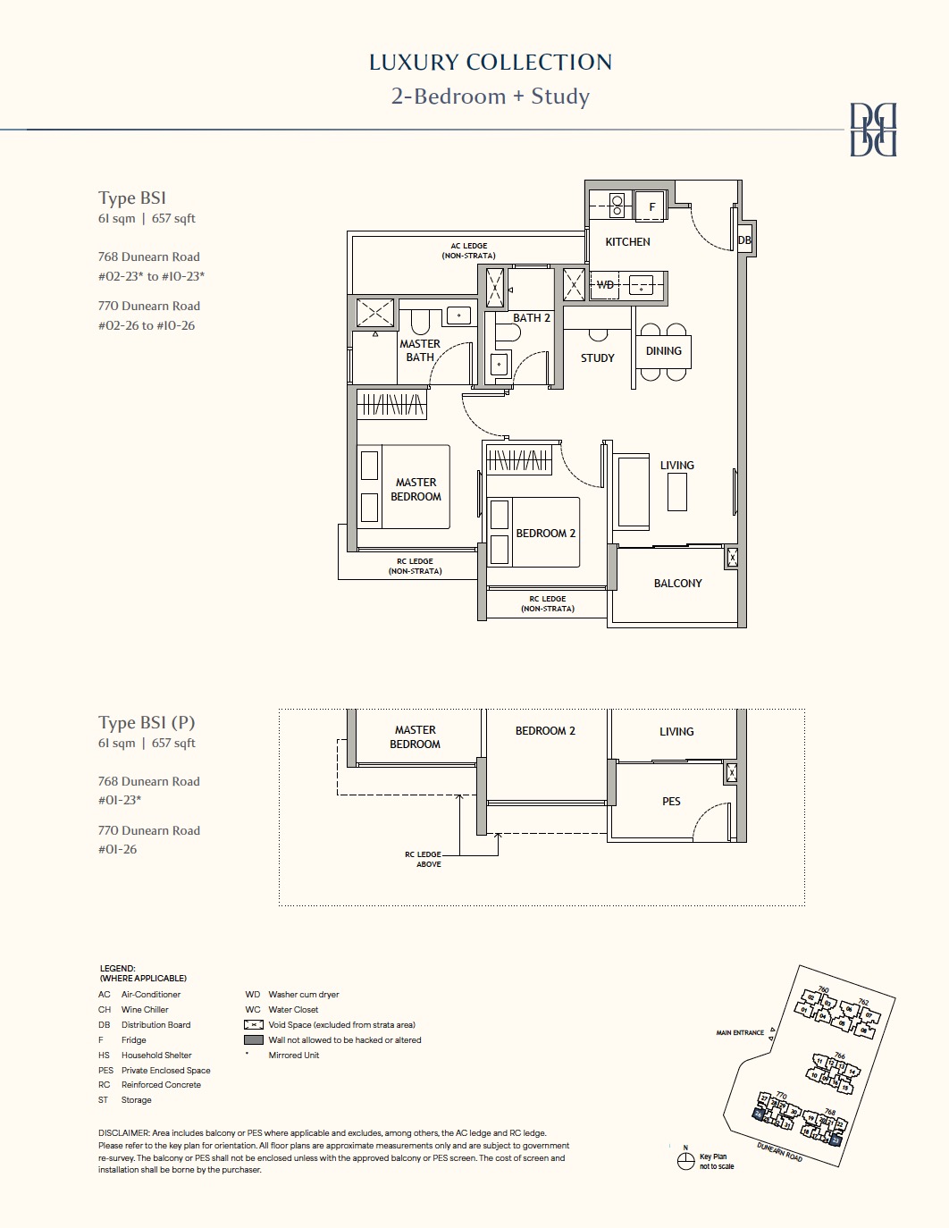 Dunearn House – 2BR BS1 Floor Plan