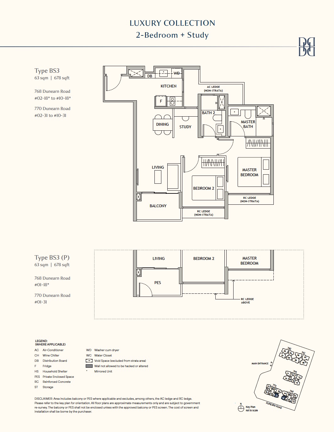 Dunearn House – 2BR BS3 Floor Plan