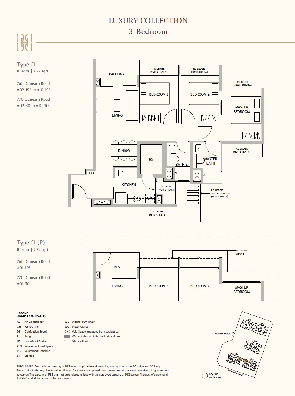 Dunearn House – 3BR C1 Floor Plan