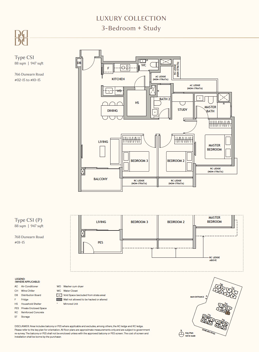 Dunearn House – 3BR CS1 Floor Plan
