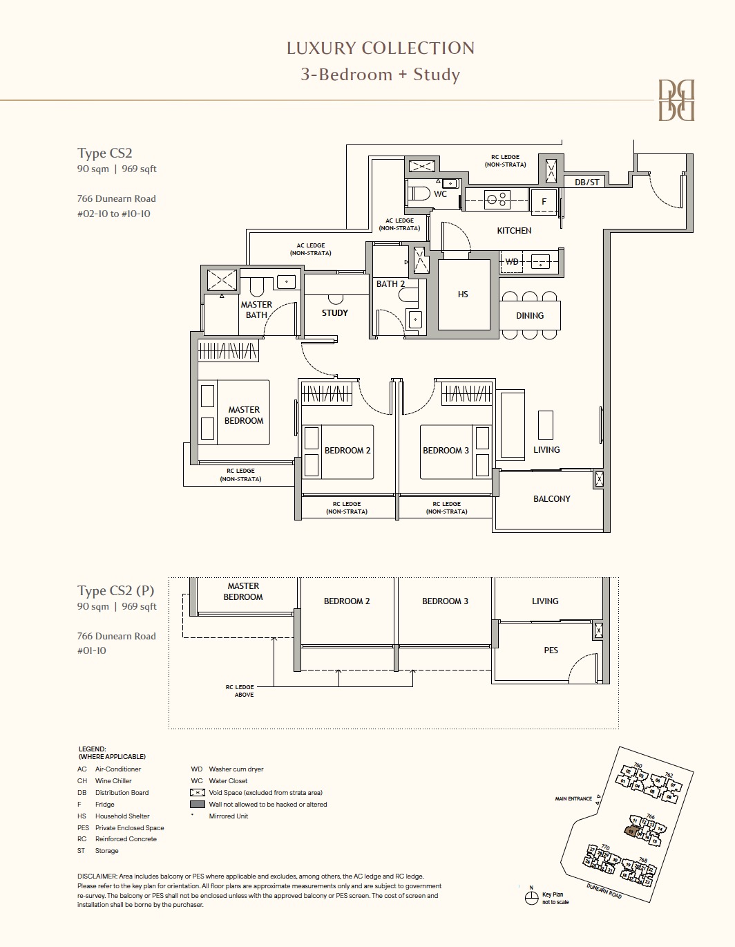 Dunearn House – 3BR CS2 Floor Plan