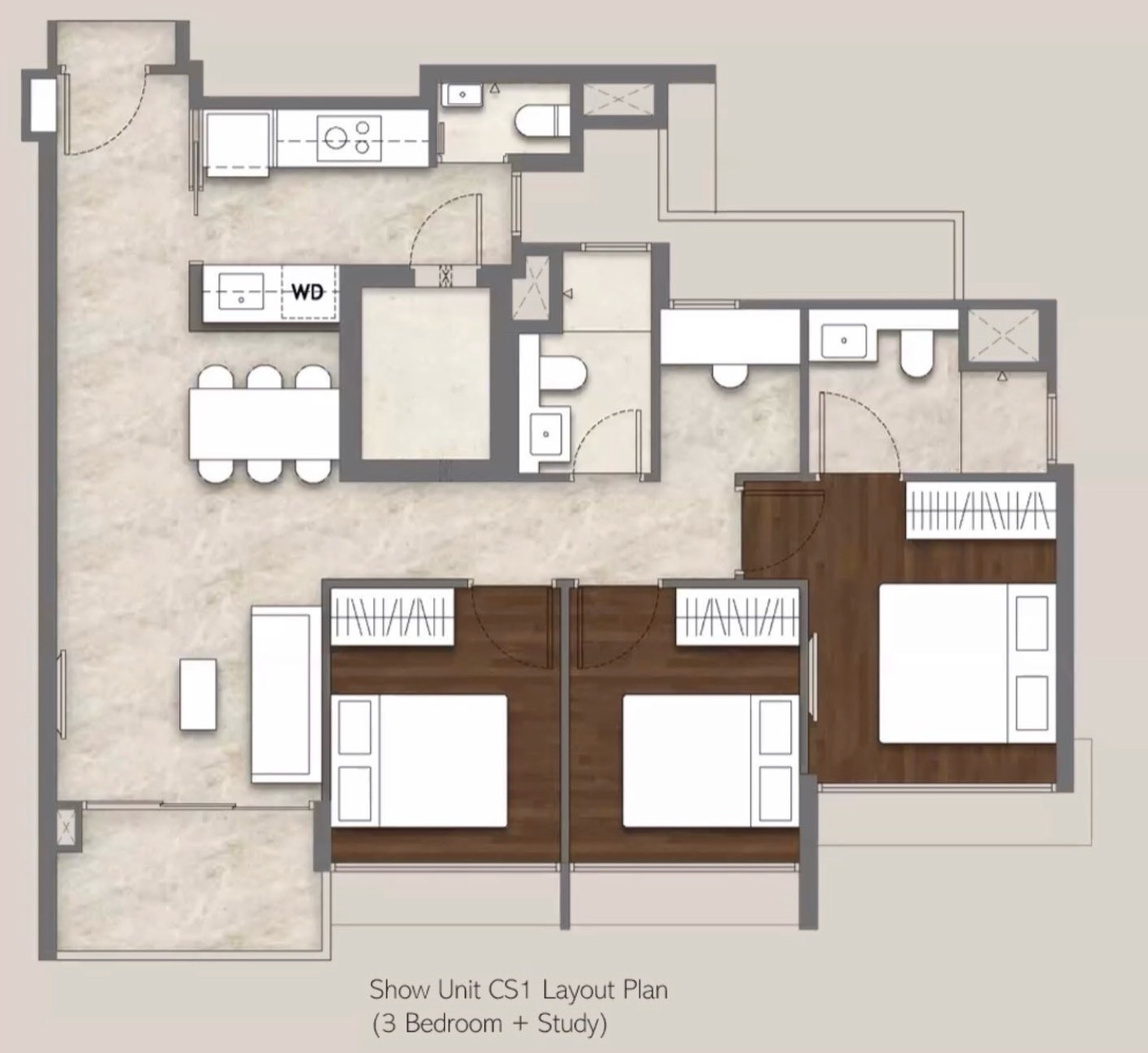 Dunearn House – Prelim 3BR +S Floor Plan