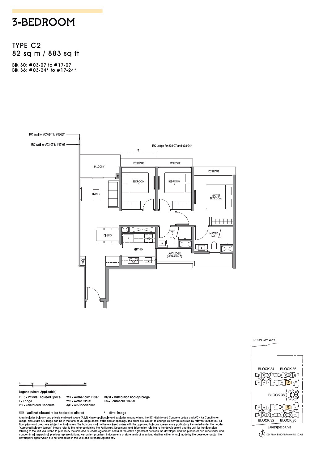 Lucerne Grand 3BR C2 Floor Plan