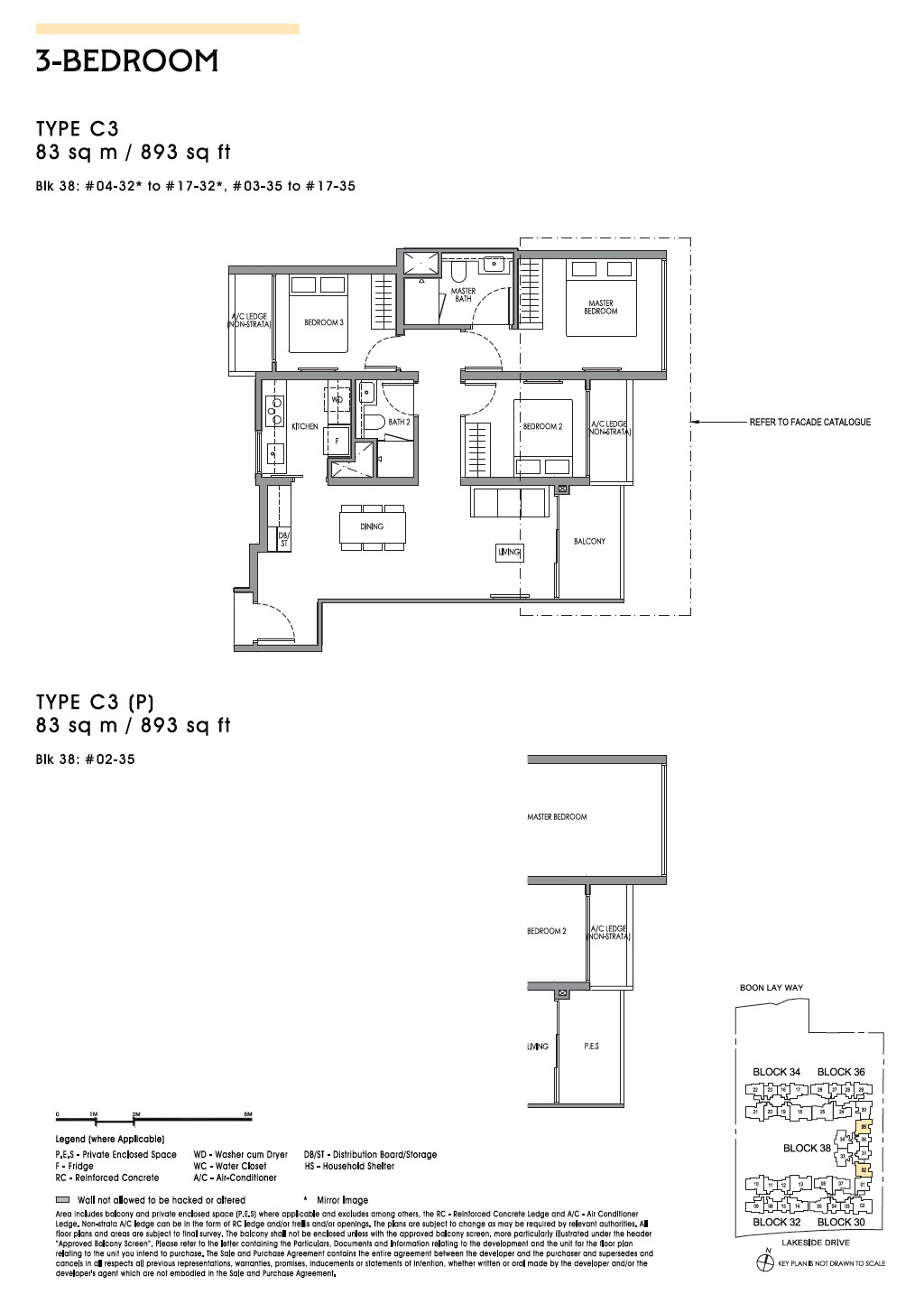Lucerne Grand 3BR C3 Floor Plan