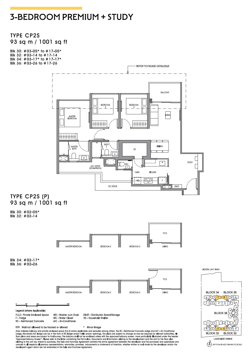 Lucerne Grand 3BR Premium Study Cp2S Floor Plan