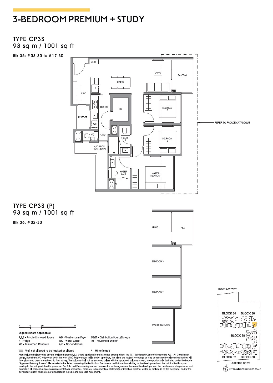 Lucerne Grand 3BR Premium Study Cp3S Floor Plan