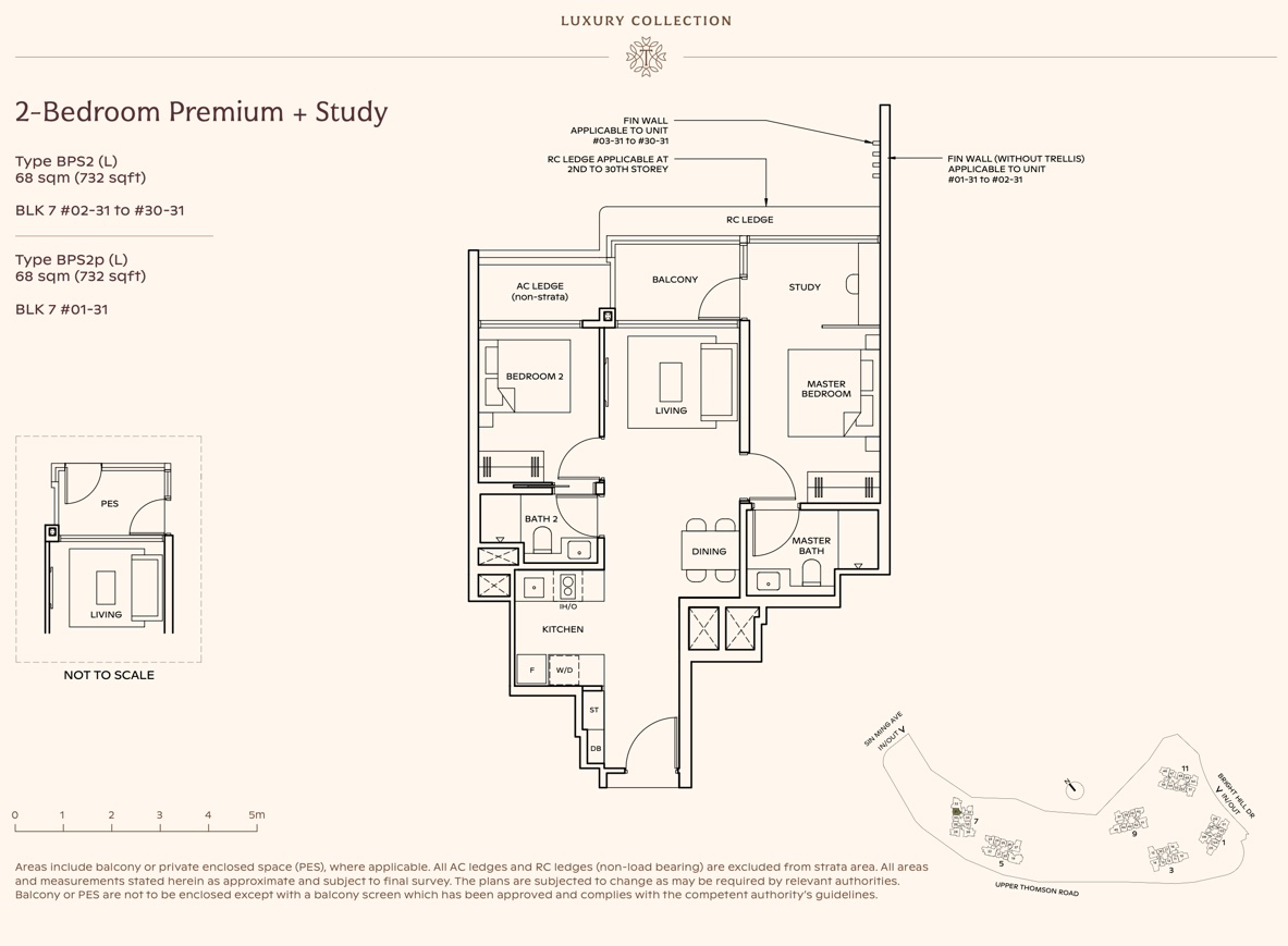 Thomson Reserve – 2BR Premium Study BPS2L Luxury