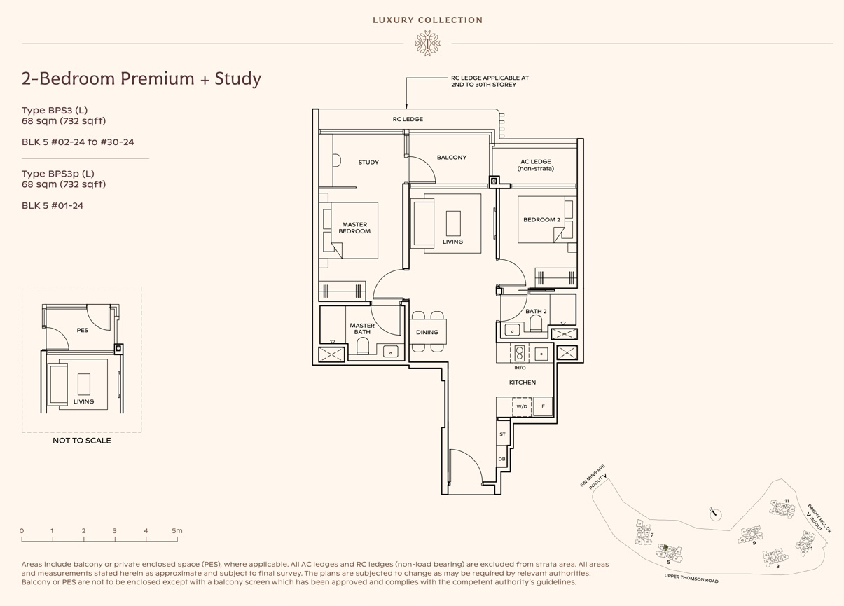 Thomson Reserve – 2BR Premium Study BPS3L Luxury