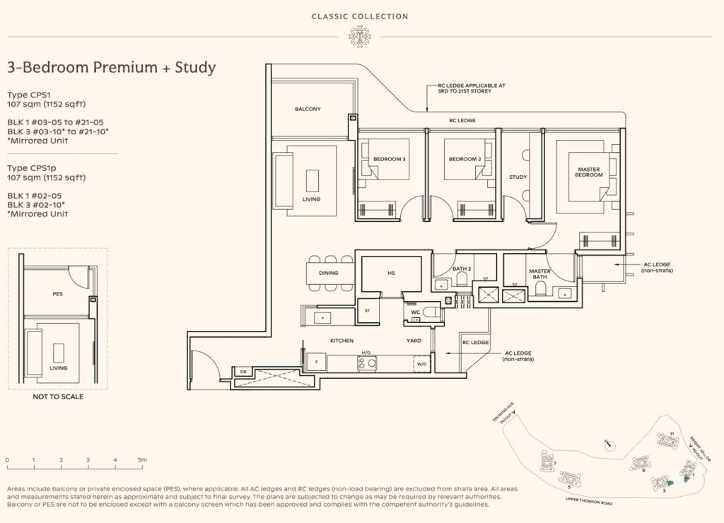 Thomson Reserve – 3BR Premium Study CPS1 Classic