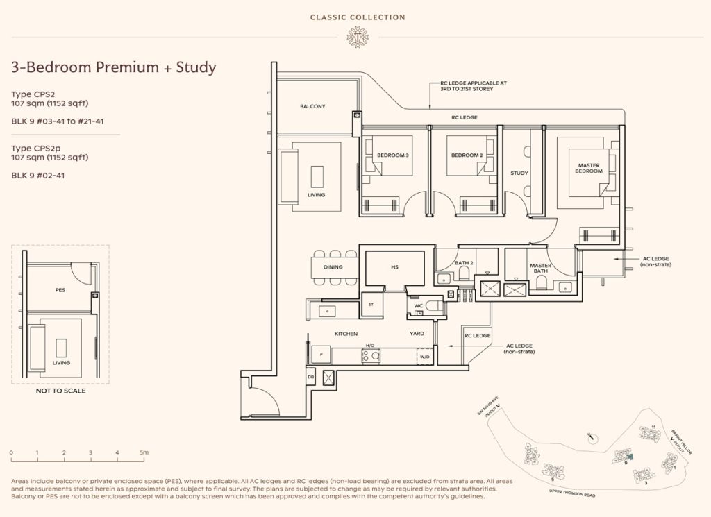 Thomson Reserve – 3BR Premium Study CPS2 Classic