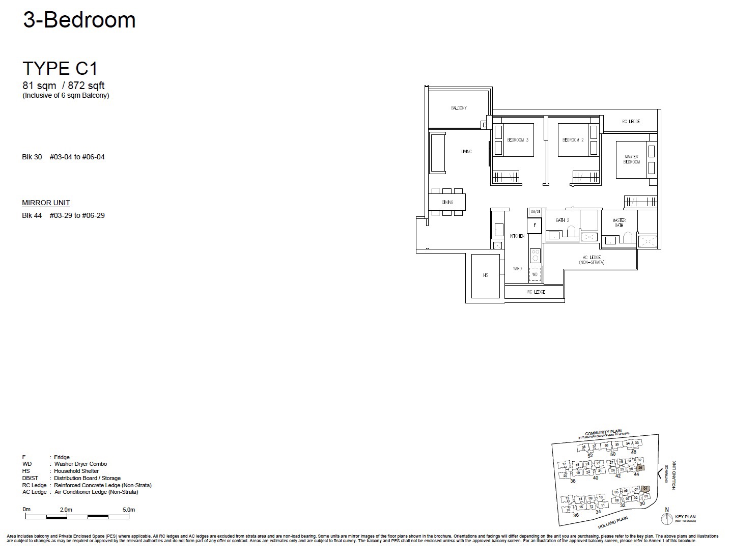 Amberwood Holland – 3BR C1 Floor Plan
