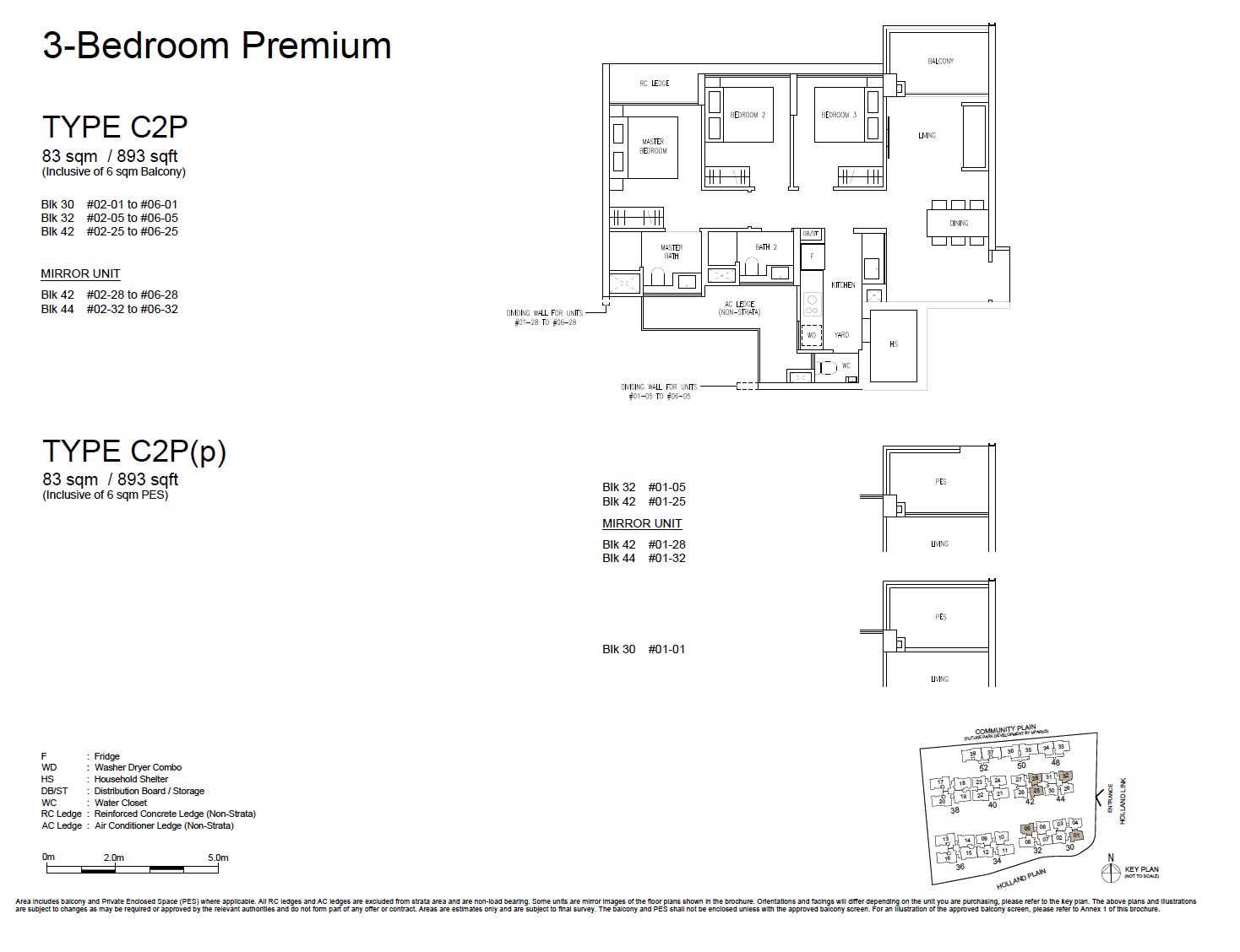 Amberwood Holland – 3BR Premium C2P Floor Plan