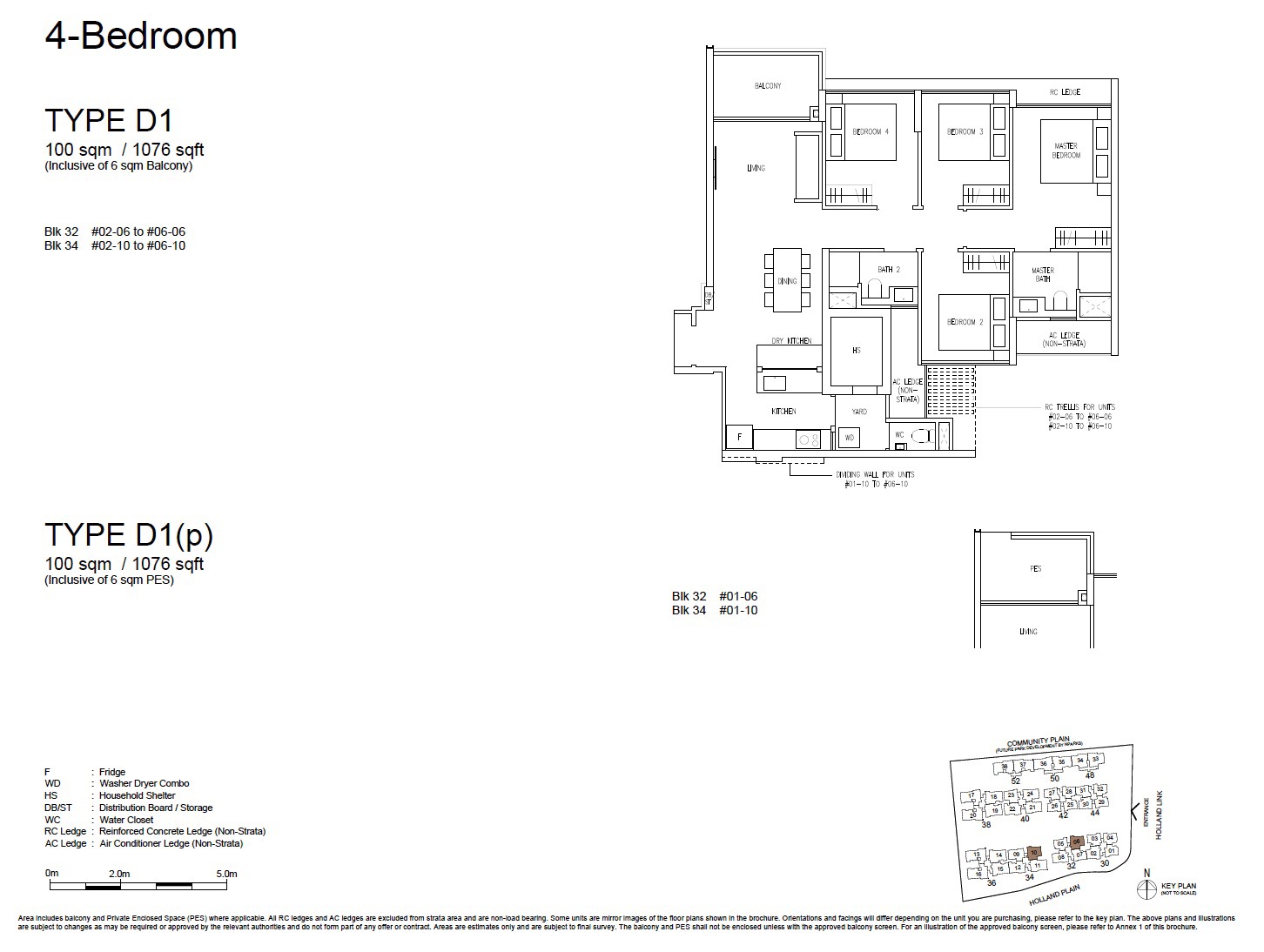 Amberwood Holland – 4BR D1 Floor Plan