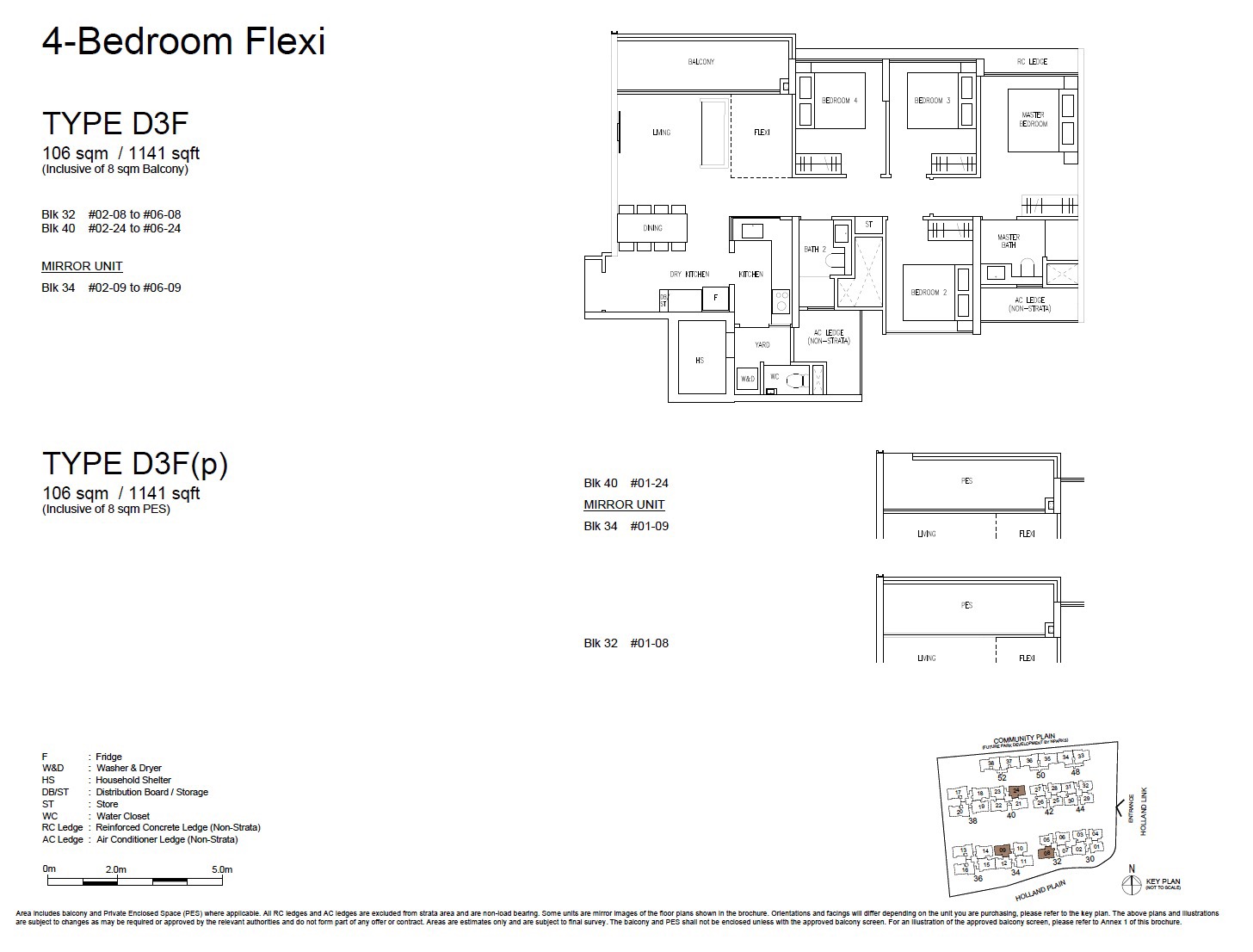 Amberwood Holland – 4BR Flexi D3F Floor Plan