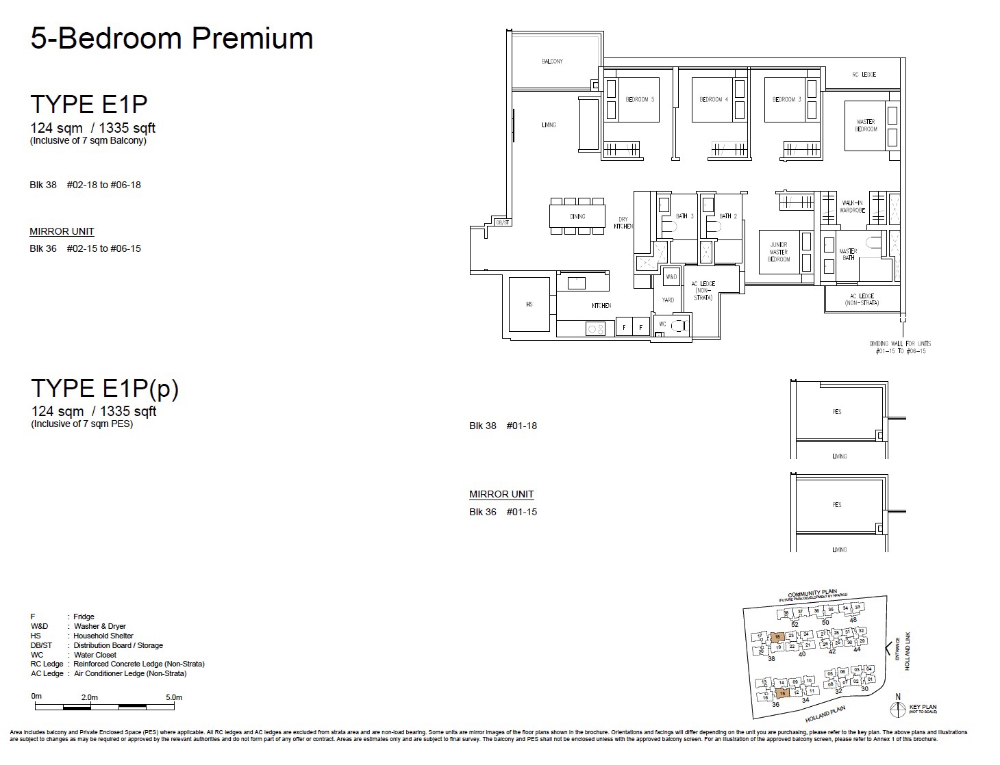Amberwood Holland – 5BR Premium E1P Floor Plan