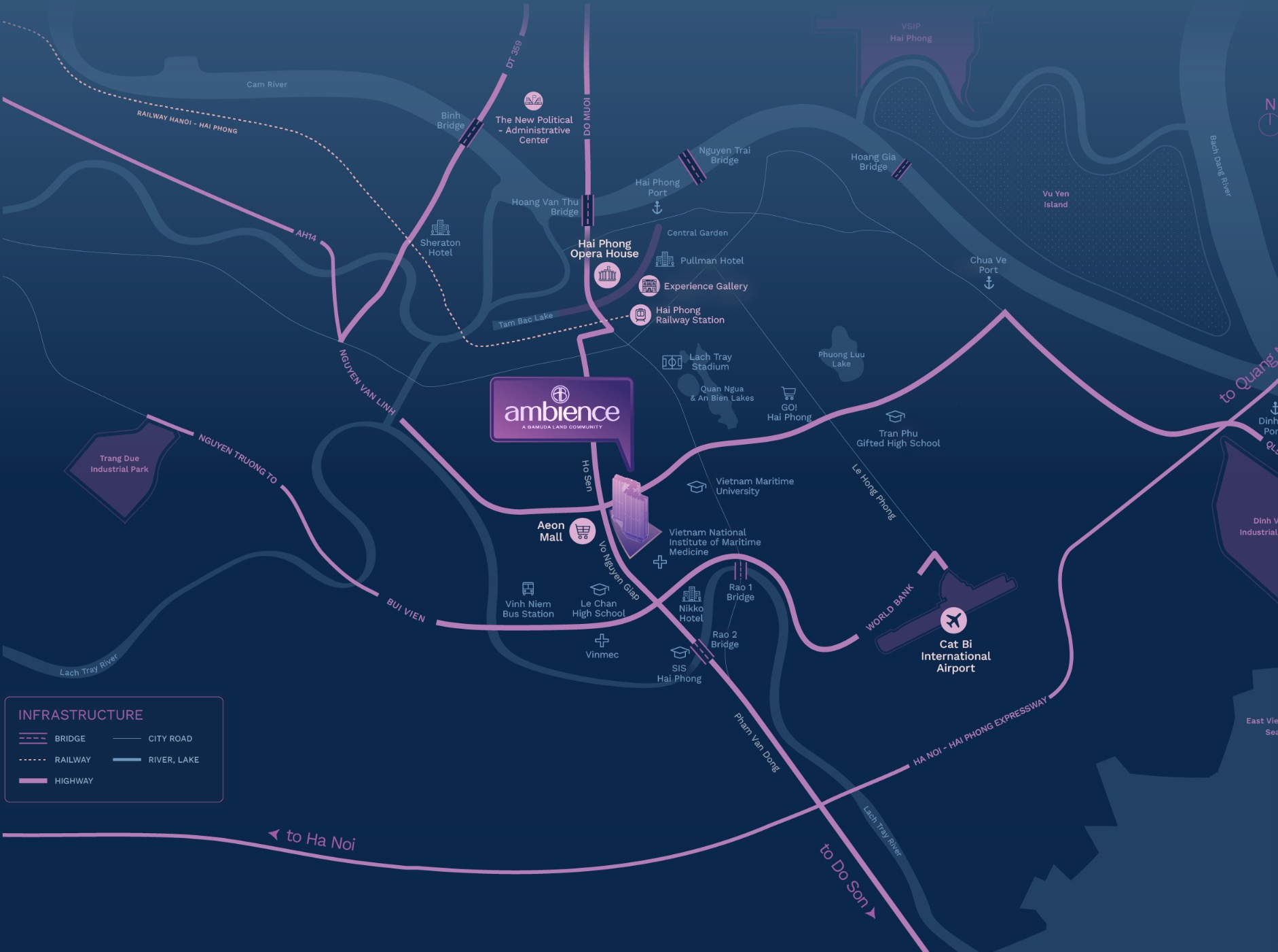 Ambience Hai Phong Gamuda – Locaiton Map