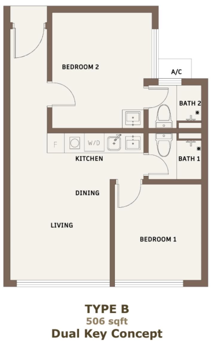 CTC Skyone JB – Type B Floor Plan