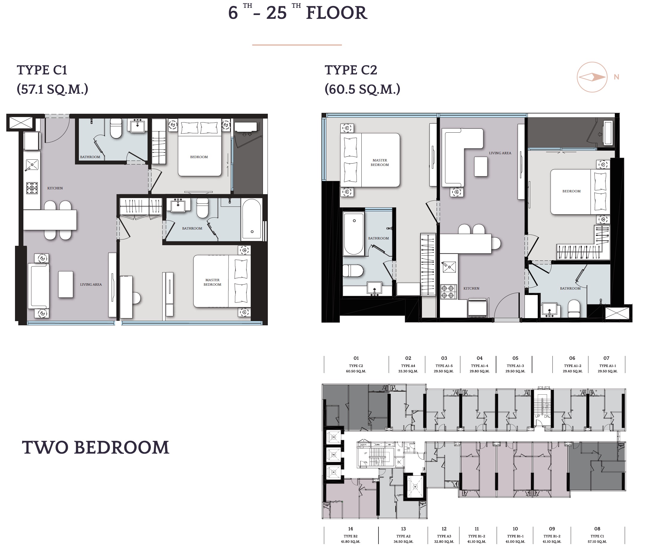 Cloud Sukhumvit 23 – 2BR Floor Plan