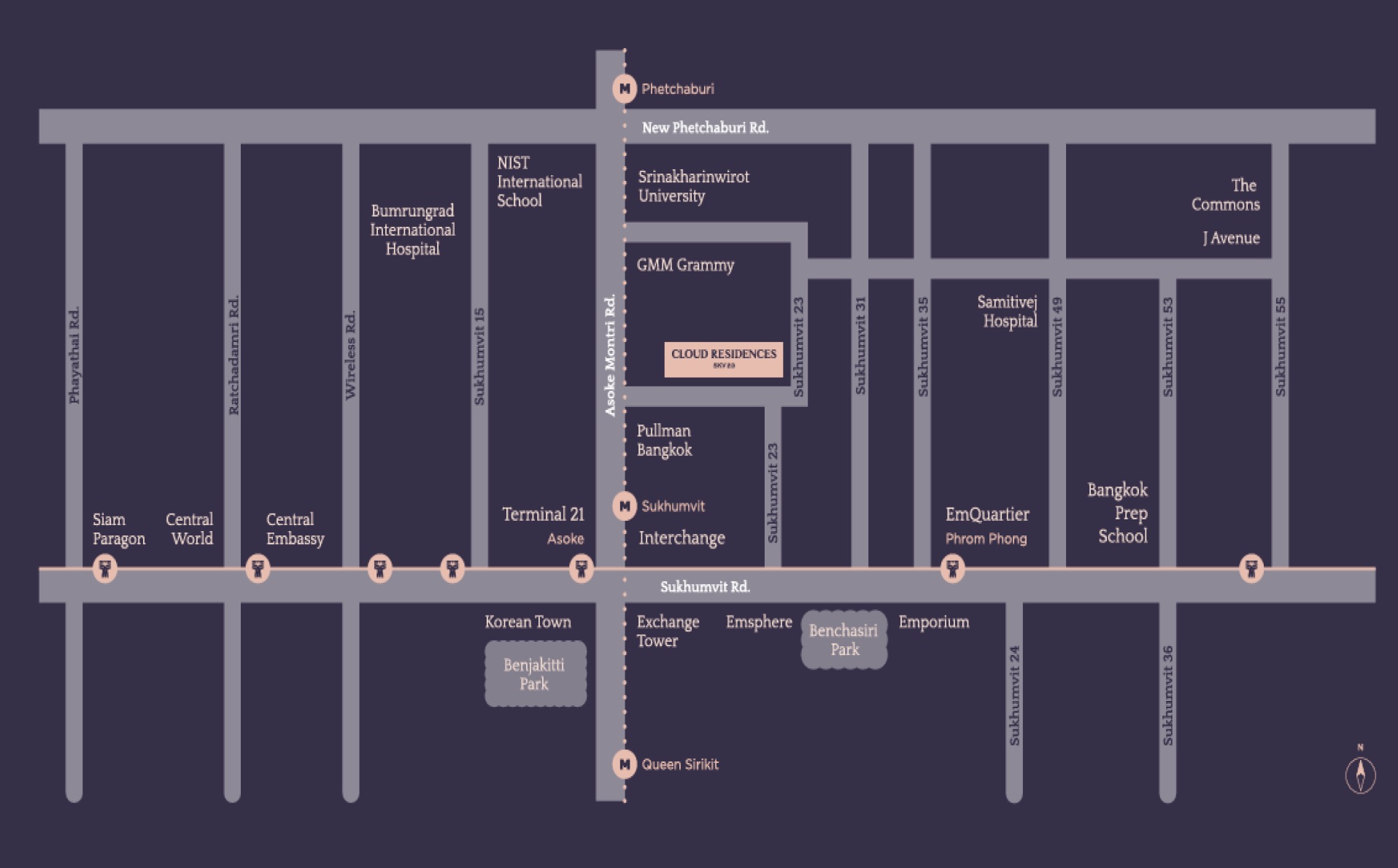 Cloud Sukhumvit 23 – Location Map