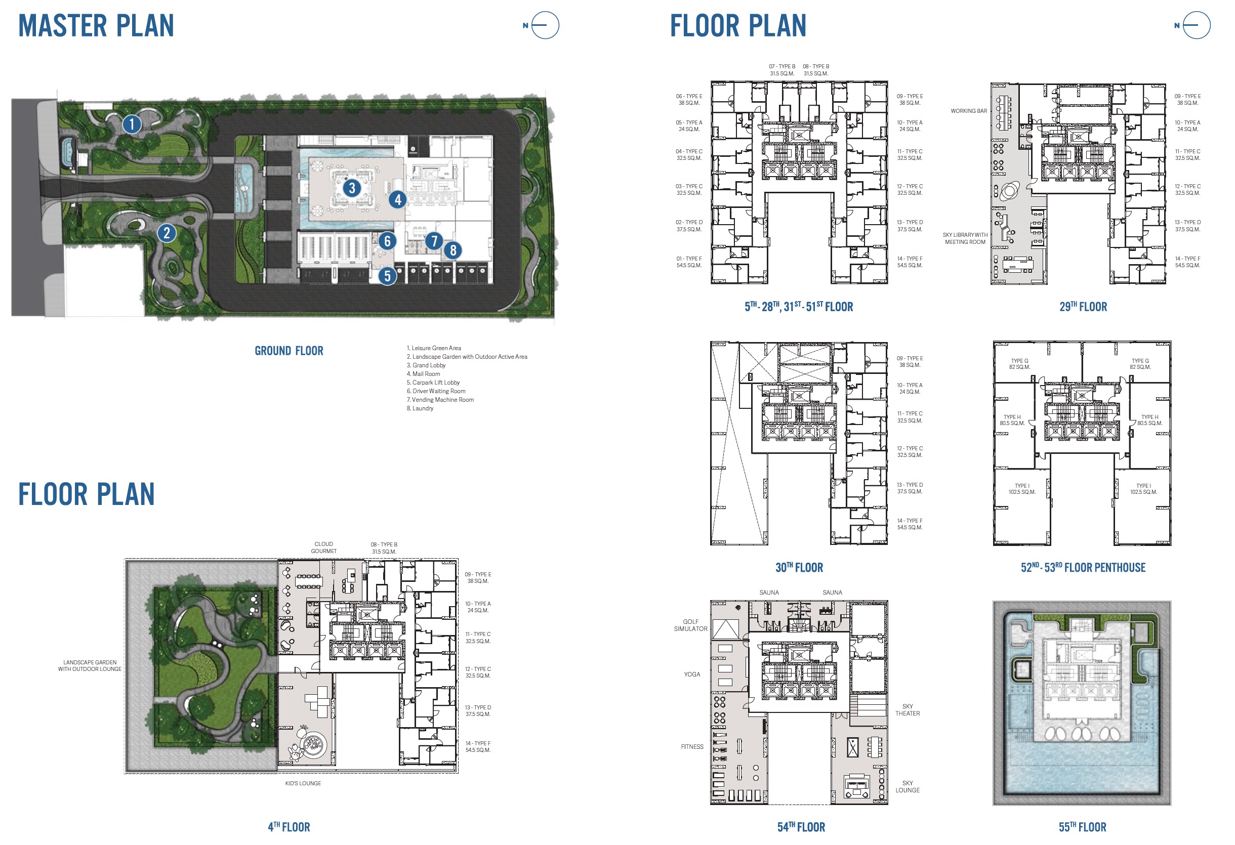 Cloud Thonglor Phetchaburi – Typical Floor Plan
